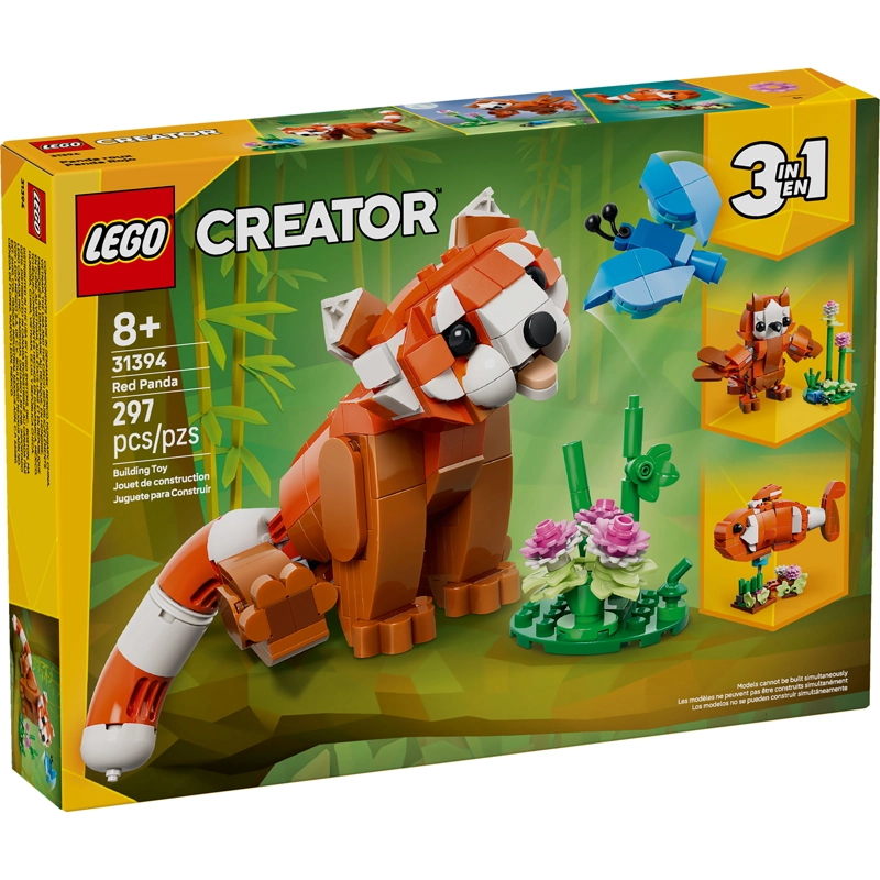 LEGO 31394 LINDOS ANIMALES: PANDA ROJO CREATOR - 1