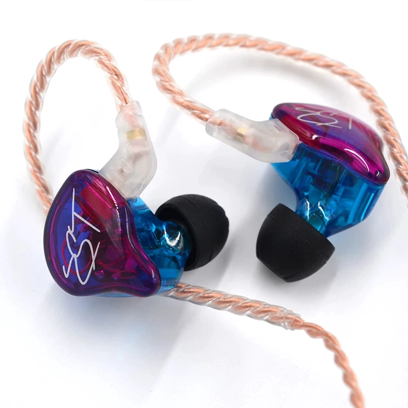 SET AUDÍFONOS KZ ZST + ESTUCHE + GOMAS - 1