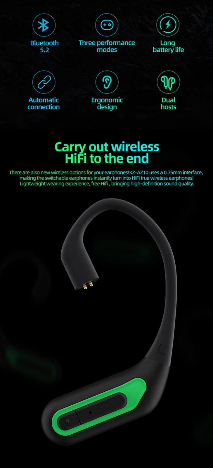 KZ AZ10 MODULO BLUETOOTH 5.2 - CABLES PARA AUDÍFONOS KZ. - 5