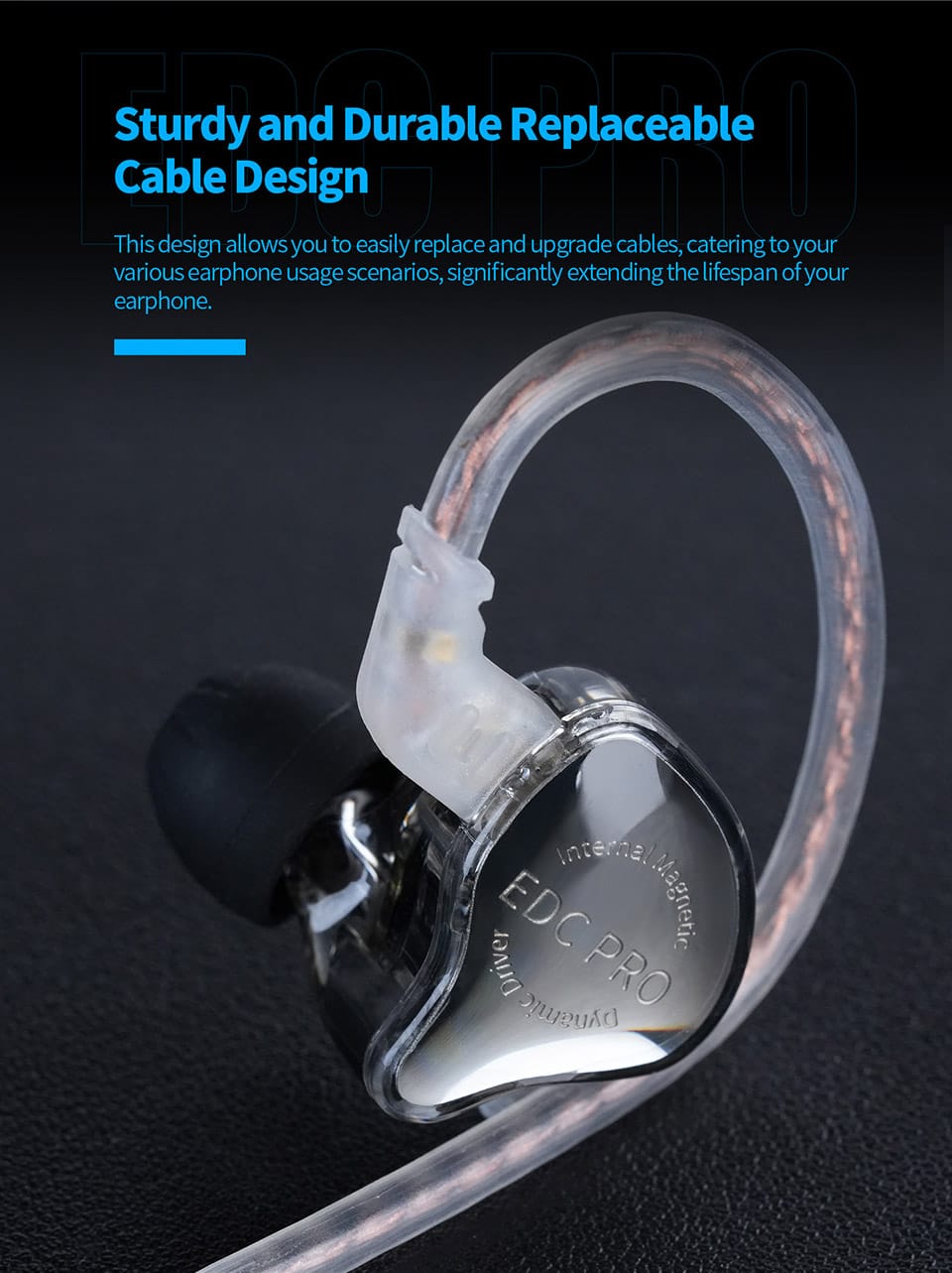AUDÍFONOS KZ EDC PRO + ACCESORIOS + ESPUMAS + ESTUCHE. - 5
