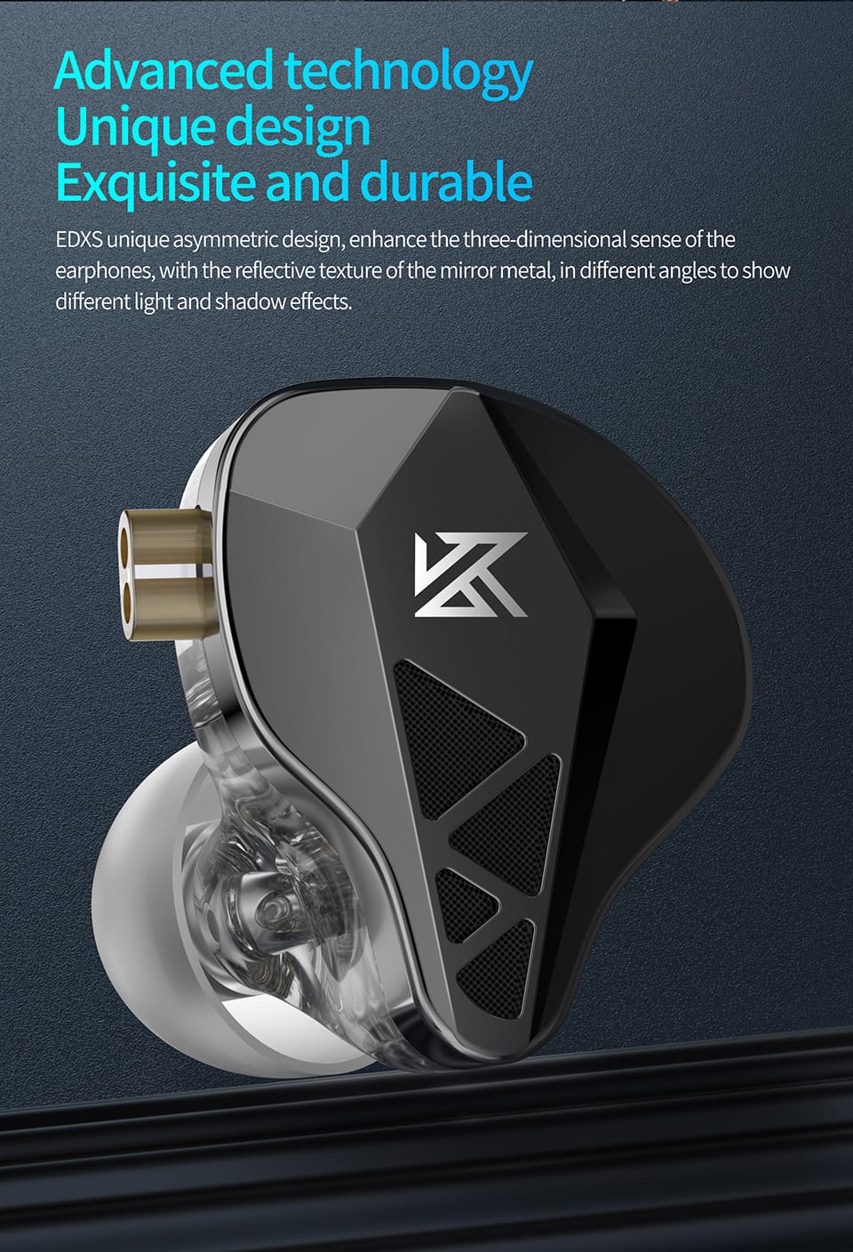 AUDÍFONOS KZ EDXS + ACCESORIOS + ESPUMAS + ESTUCHE. - 7