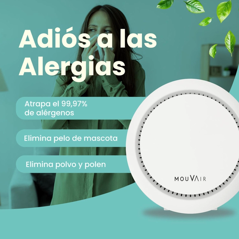 PURIFICADOR DE AIRE MOUVAIR OM BLANCO + FILTRO HEPA H13 - 3