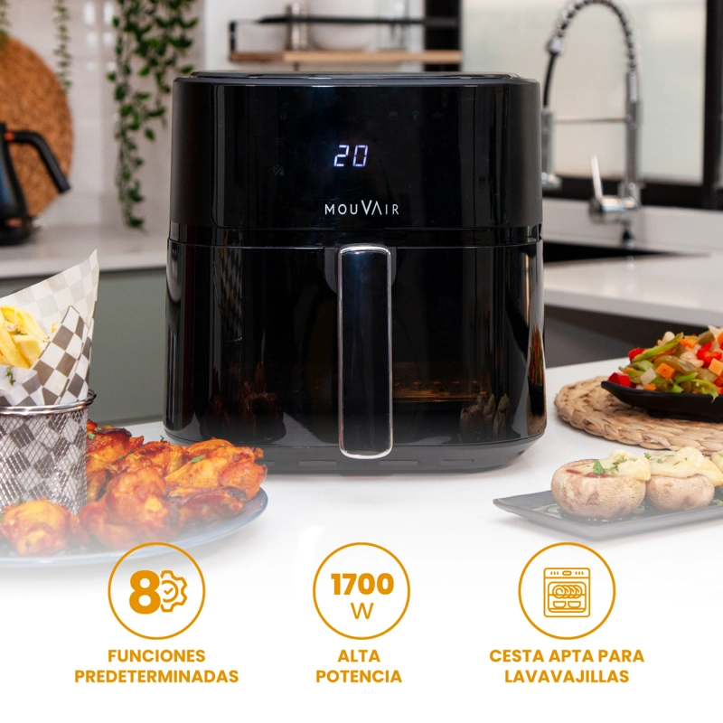 FREIDORA DE AIRE MOUVAIR CLEAR FRY 6 L - 3