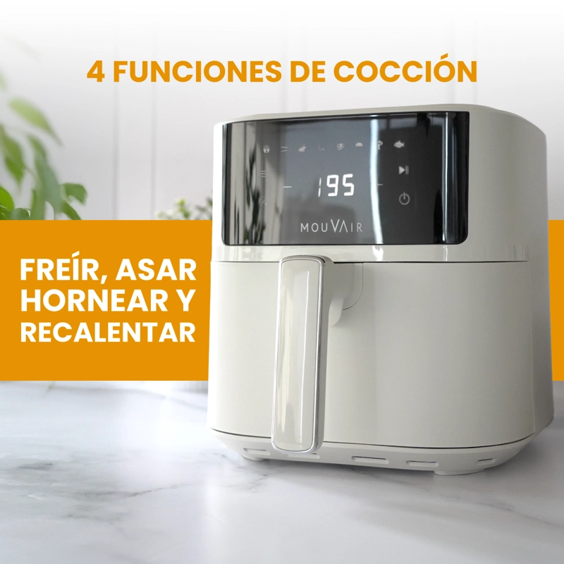 FREIDORA DE AIRE MOUVAIR FRY 6 L BLANCA - 5