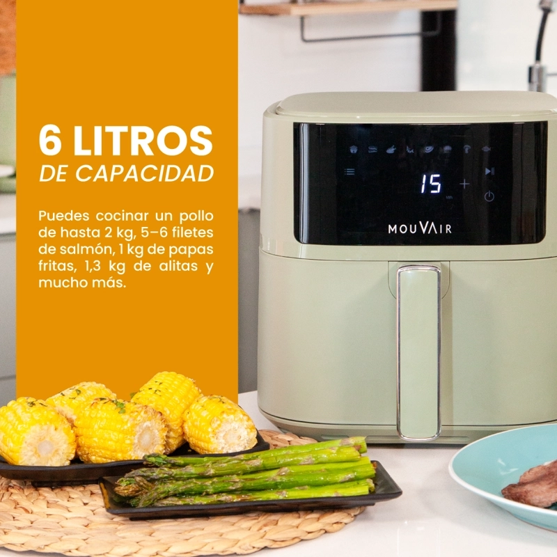 FREIDORA DE AIRE MOUVAIR FRY 6 L BLANCA - 4