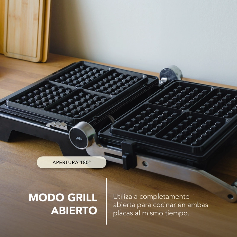 PLANCHA ELE CTRICA IRON CHEF 3 EN 1: WAFLERA, SANDWICHERA Y GRILL - 4