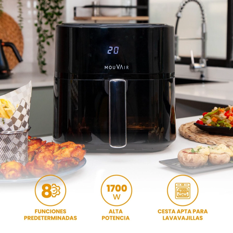 PACK FREIDORA CLEAR FRY 6L + ROCIADOR DE ACEITE + MOLDE DE SILICONA - 5