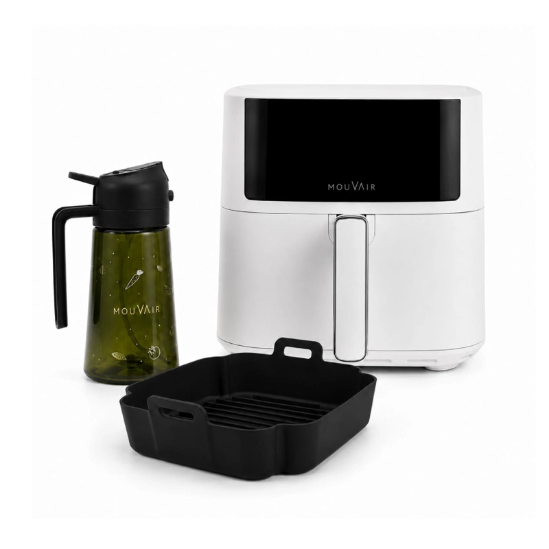 PACK FREIDORA FRY 6L BLANCA + ROCIADOR DE ACEITE + MOLDE DE SILICONA - 1