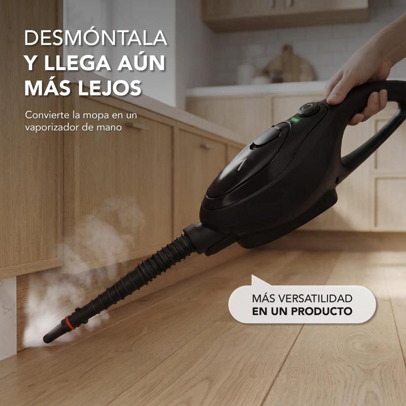 PACK MOPA A VAPOR 8 EN 1 + ALMOHADILLAS DE REEMPLAZO - 4