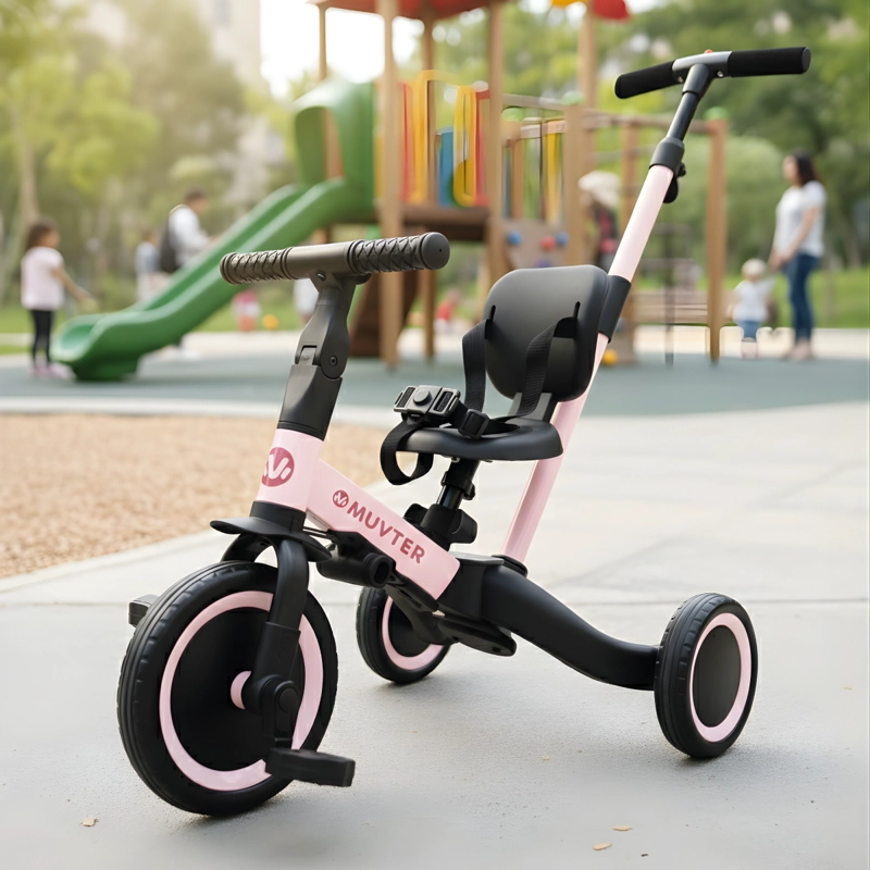 TRICICLO MULTIFUNCIONAL 5 EN 1 MUVTER RIDE ROSA - 2