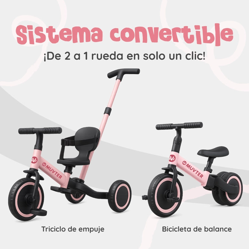 TRICICLO MULTIFUNCIONAL 5 EN 1 MUVTER RIDE - 4