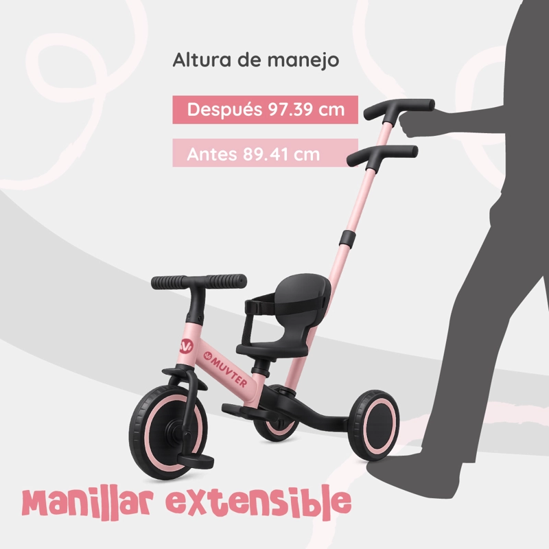 TRICICLO MULTIFUNCIONAL 5 EN 1 MUVTER RIDE - 7