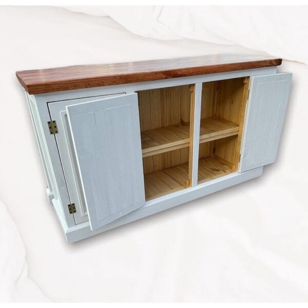 ISLA CON TABURETES TAIKKEE COCINA RÚSTICA ALBAYALDE BLANCO MADERA - 4