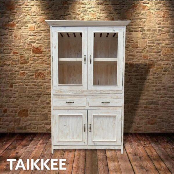 MUEBLE LICORERA TAIKKEE MADERA BLANCO CON CAVA ALBAYALDE - 2