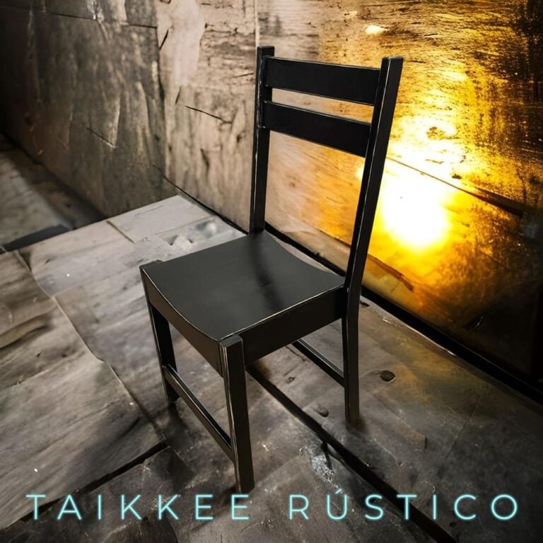MESA COMEDOR TAIKKEE RÚSTICO CON 8 SILLAS ESTRUCTURA NEGRO MADERA - 5