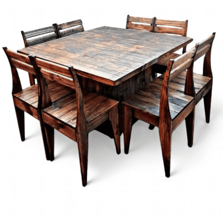 MESA TAIKKEE COMEDOR CON 8 SILLAS NOGAL - 1
