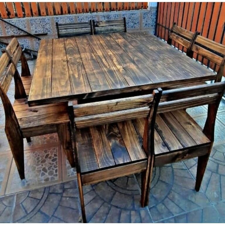 MESA TAIKKEE COMEDOR CON 8 SILLAS NOGAL - 3