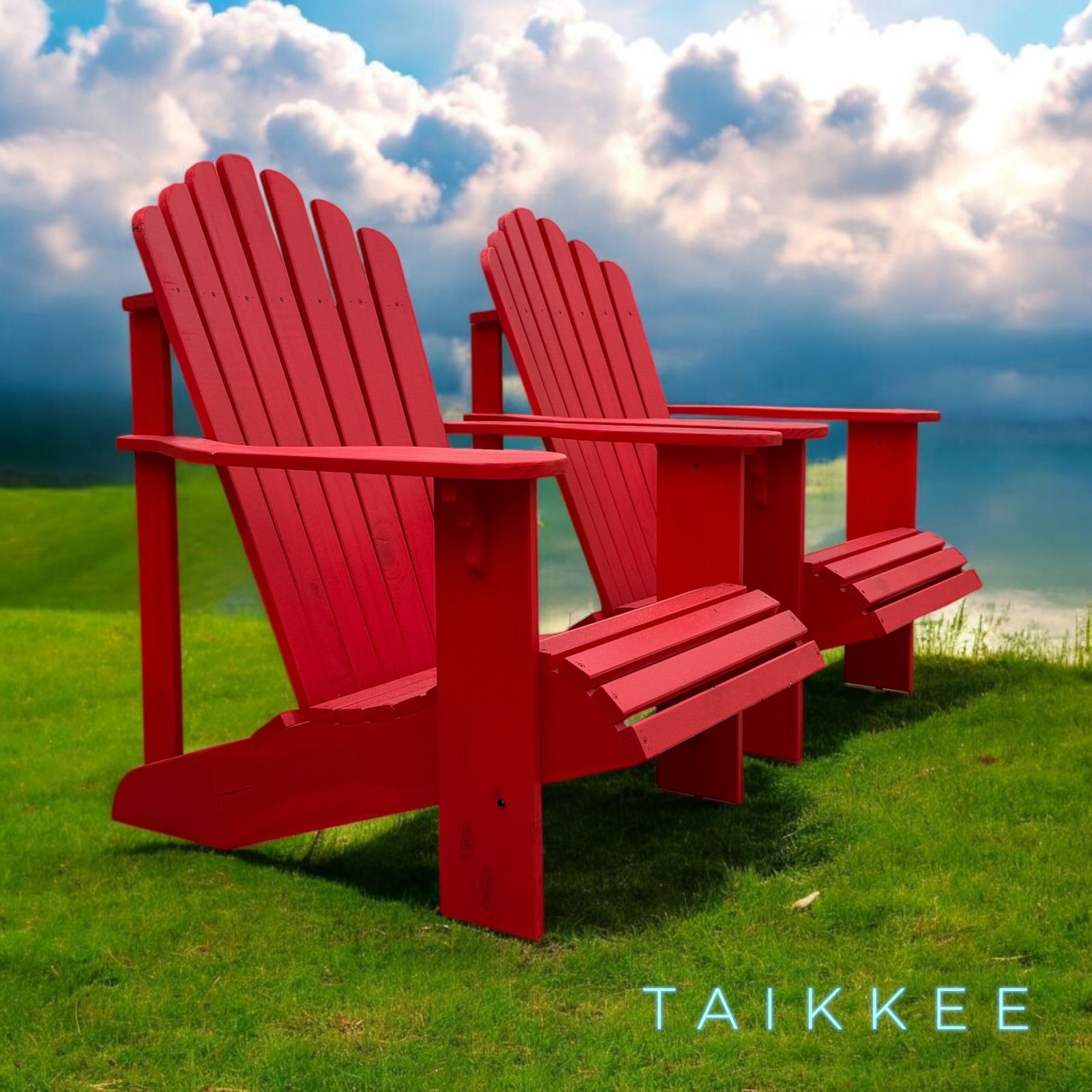 PACK 2 SILLAS ADIRONDACK TAIKKEE COLOR ROJO - 2