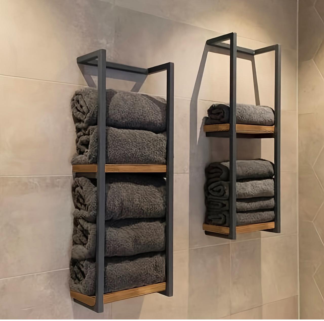 REPISA PARA BAÑO TAIKKEE DE MADERA Y FIERRO - 2