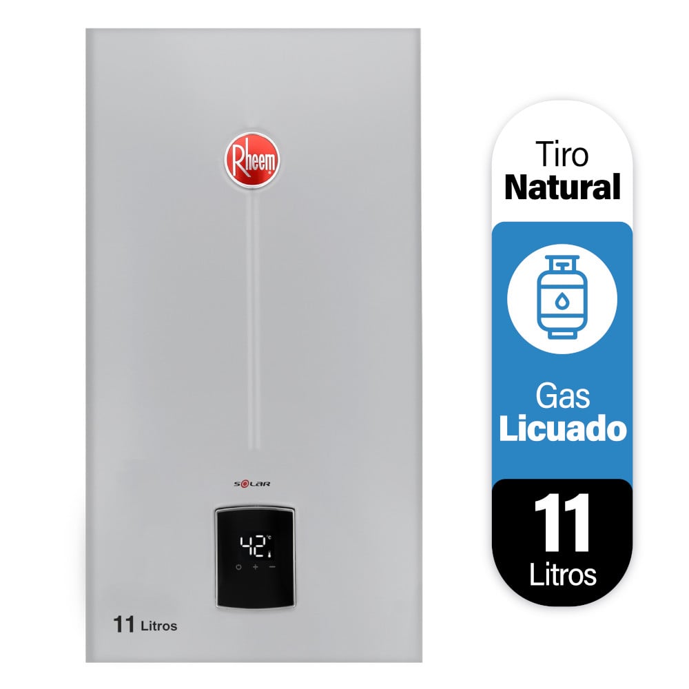 CALEFONT A GAS LICUADO 11 L RHEEM TIRO NATURAL - 2