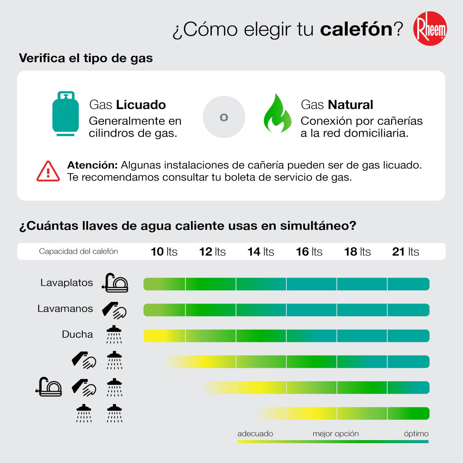 PACK RHEEM CALEFONT 18 LITROS TIRO FORZADO GAS NATURAL + KIT - 9