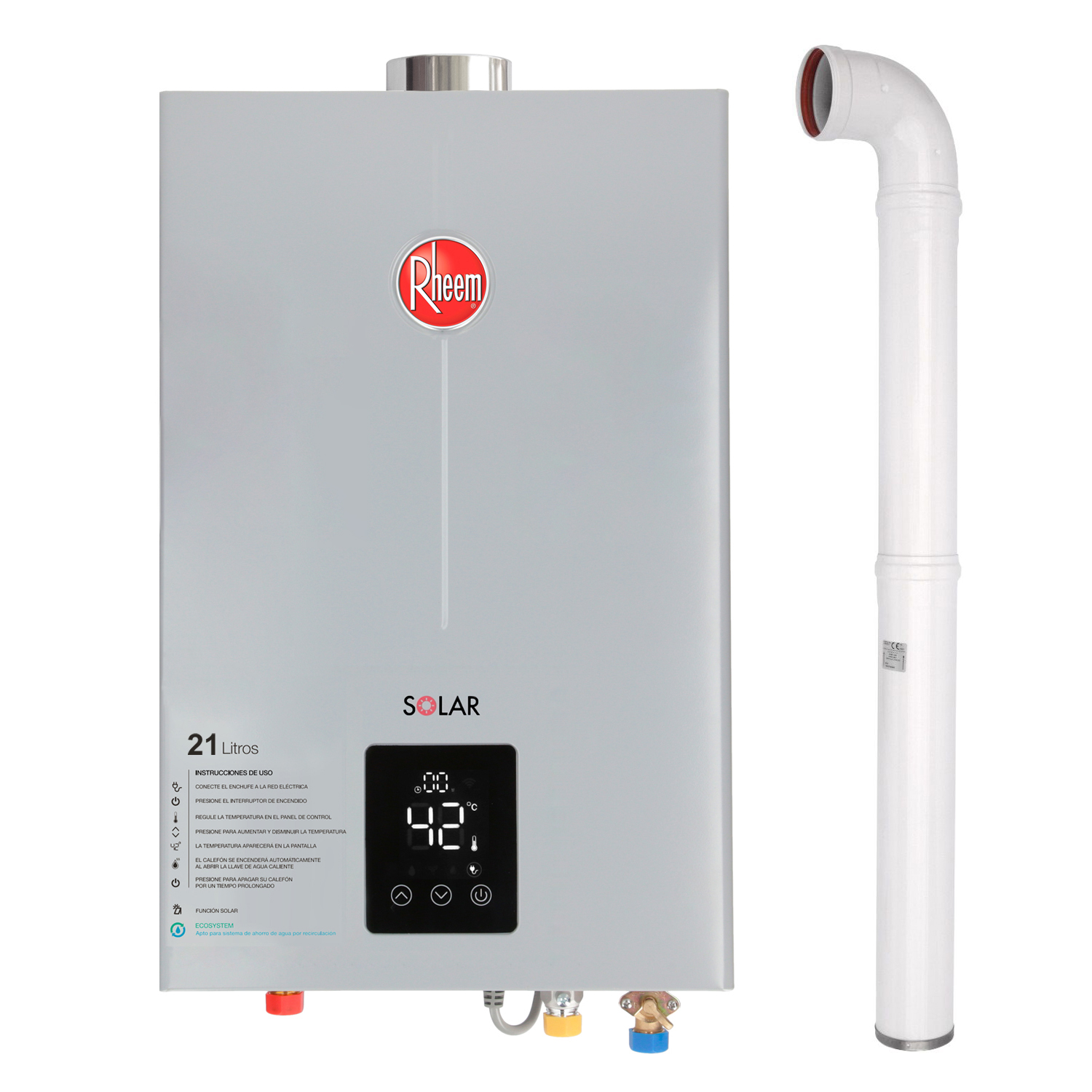 PACK RHEEM CALEFONT 21L. T.FORZADO G.LICUADO + KIT - 1