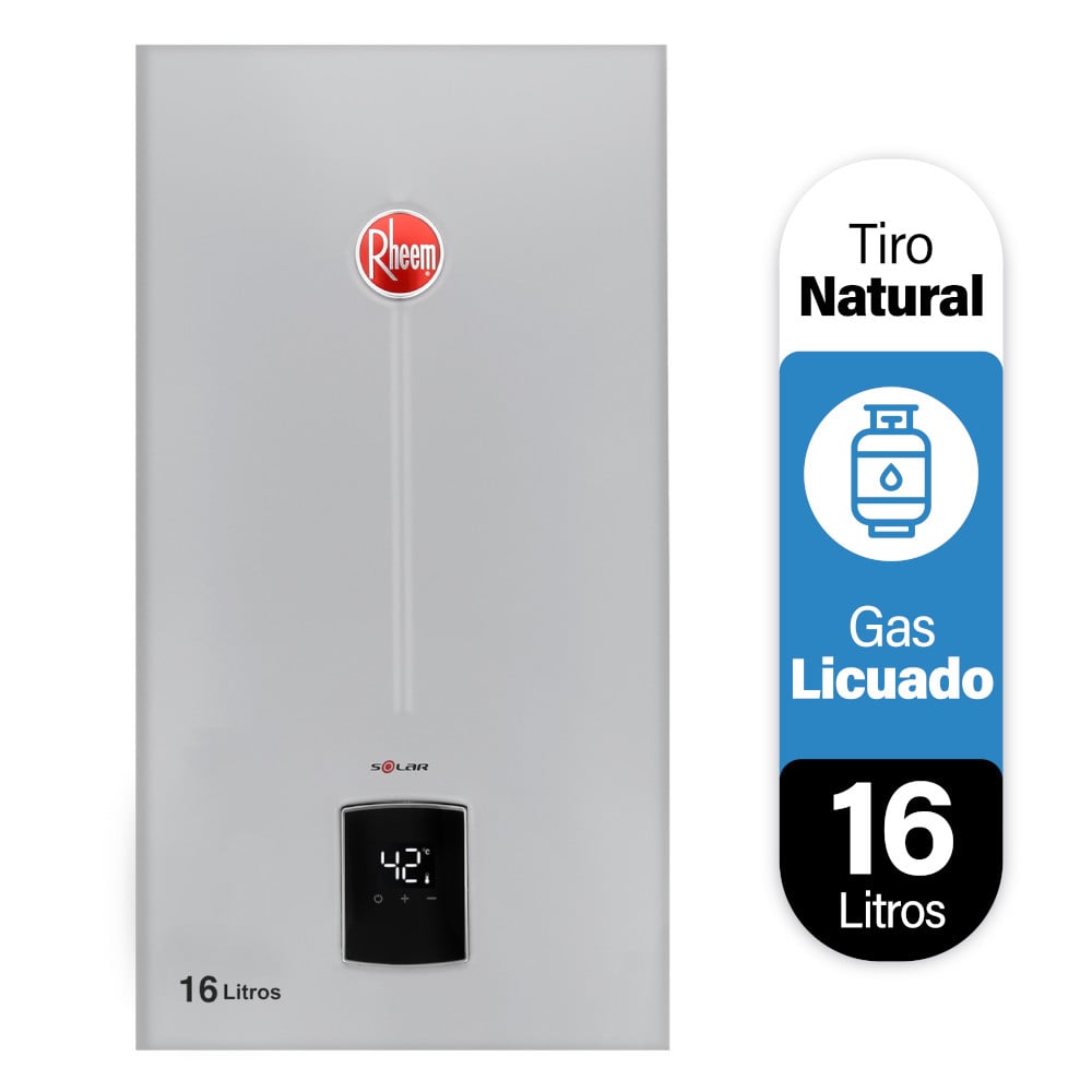 CALEFONT 16 LITROS GAS LICUADO TIRO NATURAL RHEEM - 4