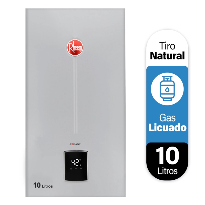 CALEFONT 10 LITROS GAS LICUADO TIRO NATURAL RHEEM - 4