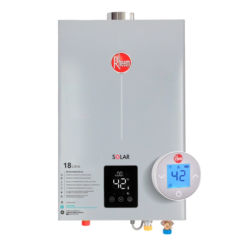 RHEEM CALEFONT 18 L GAS NATURAL T FORZADO + CONTROL DIGITAL RHEEM