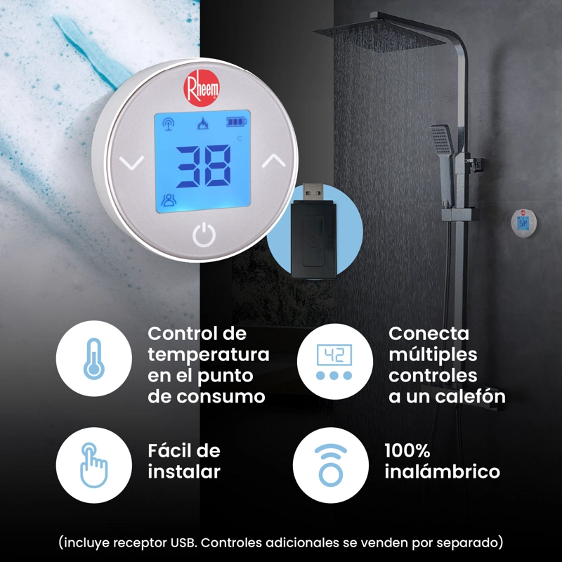 CALEFONT 18 L GAS NATURAL T FORZADO + CONTROL DIGITAL RHEEM - 8
