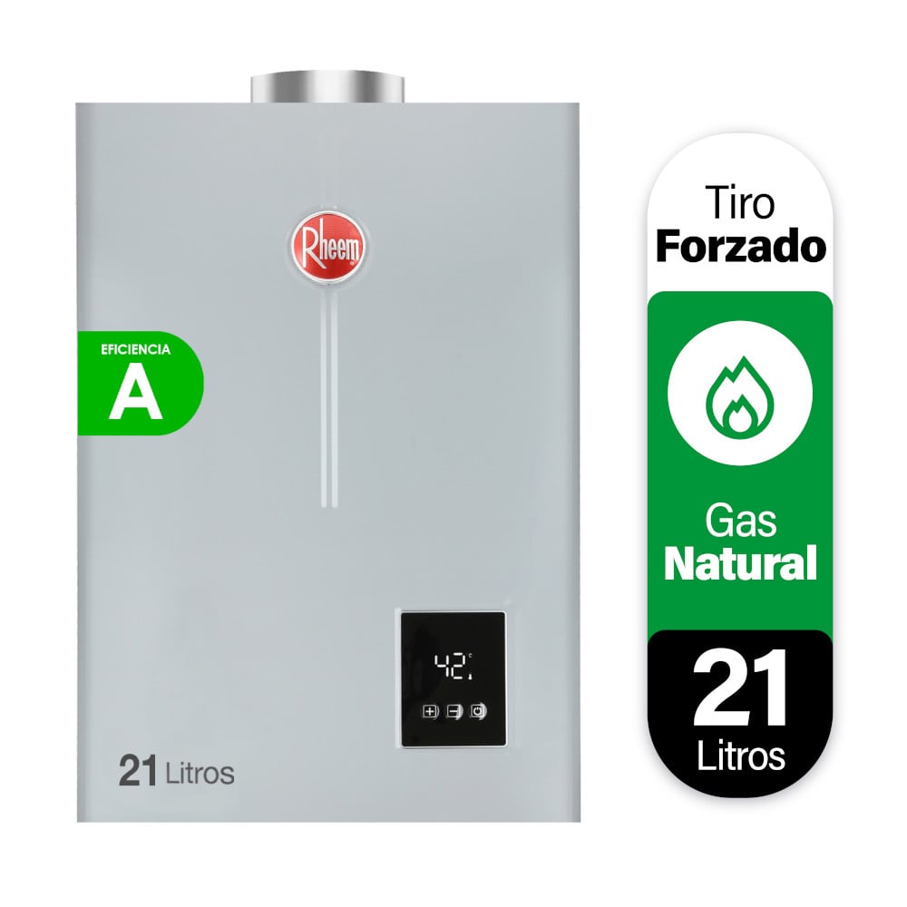 CALEFONT 21 LITROS GAS NATURAL TIRO FORZADO RHEEM - 4