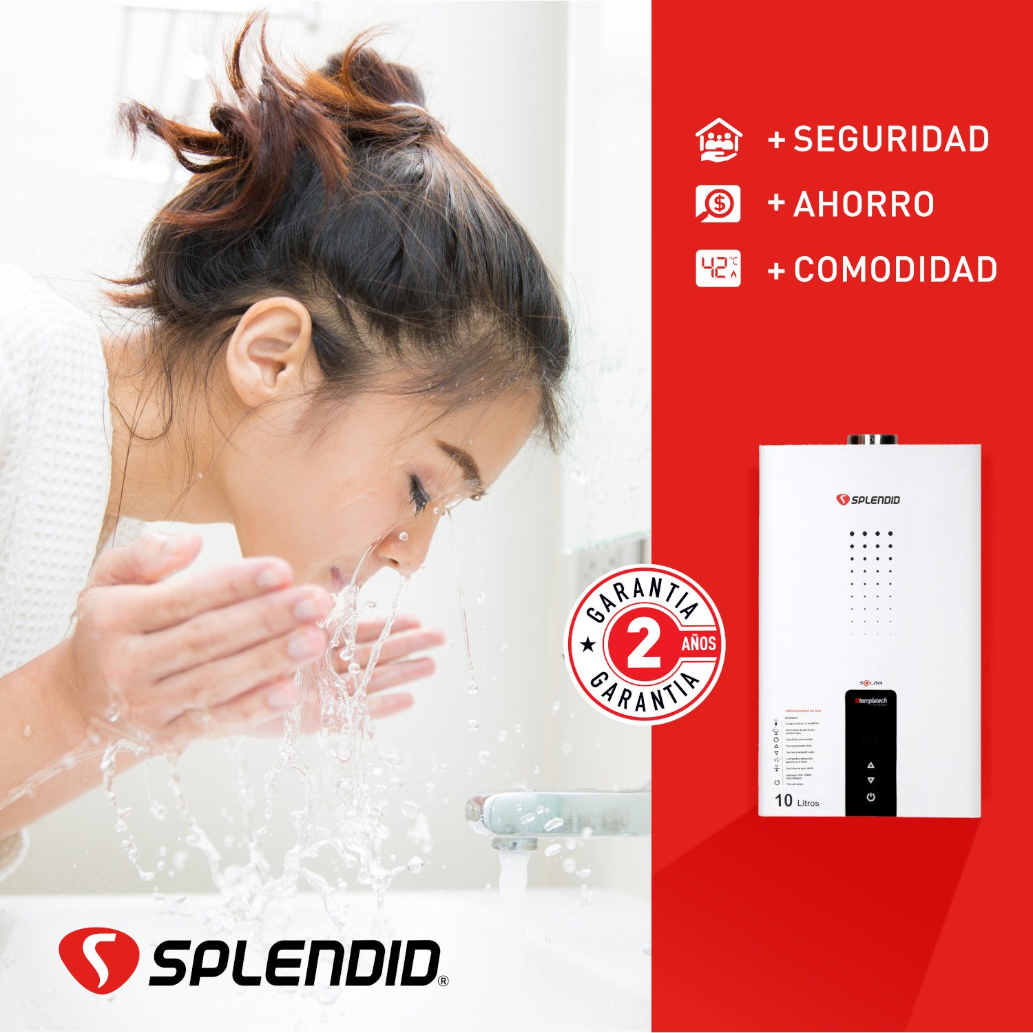 CALEFONT SPLENDID 10 LITROS GAS LICUADO CÁMARA ESTANCA - 5