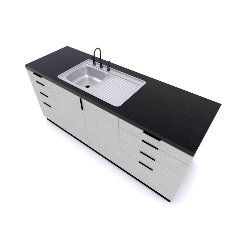 LAVAPLATOS 800X500 CON REBALSE SOBREPONER COMB. DERECHO - 3