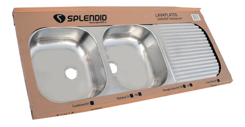LAVAPLATOS SPLENDID SOBREPONER COMB DERECHO 1200 X 500 CM - 7