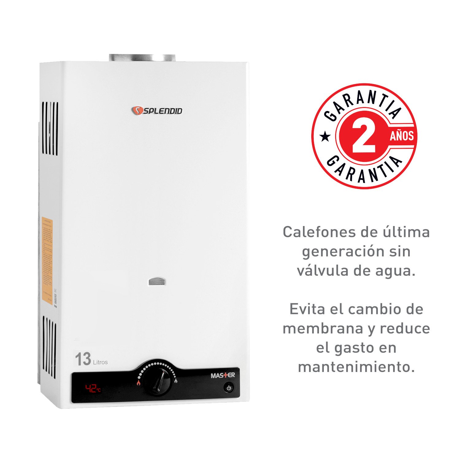 CALEFONT GAS NATURAL 13L T. NATURAL + BOMBA PRESURIZADORA - 7
