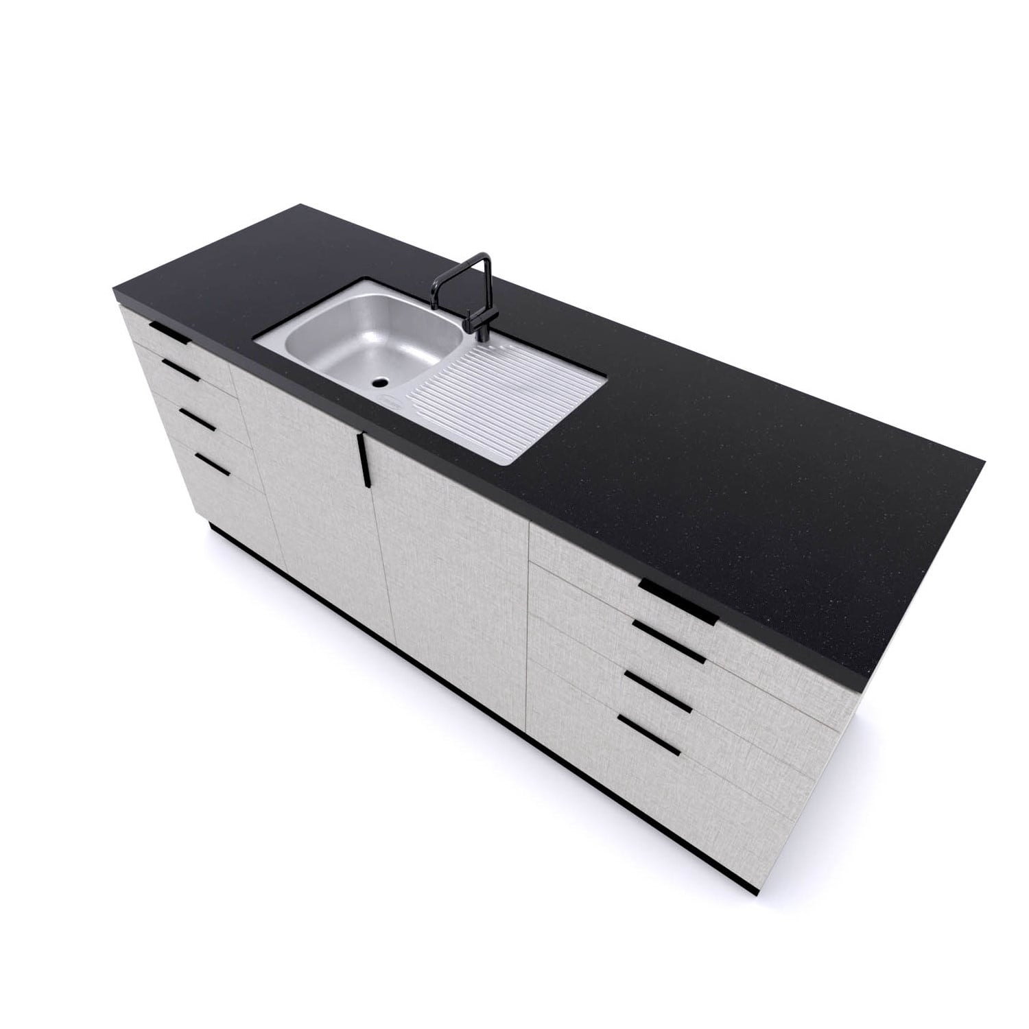 LAVAPLATOS EMPOTRADO 800X435 C/ REBALSE MONOBLOCK DERECHO - 3