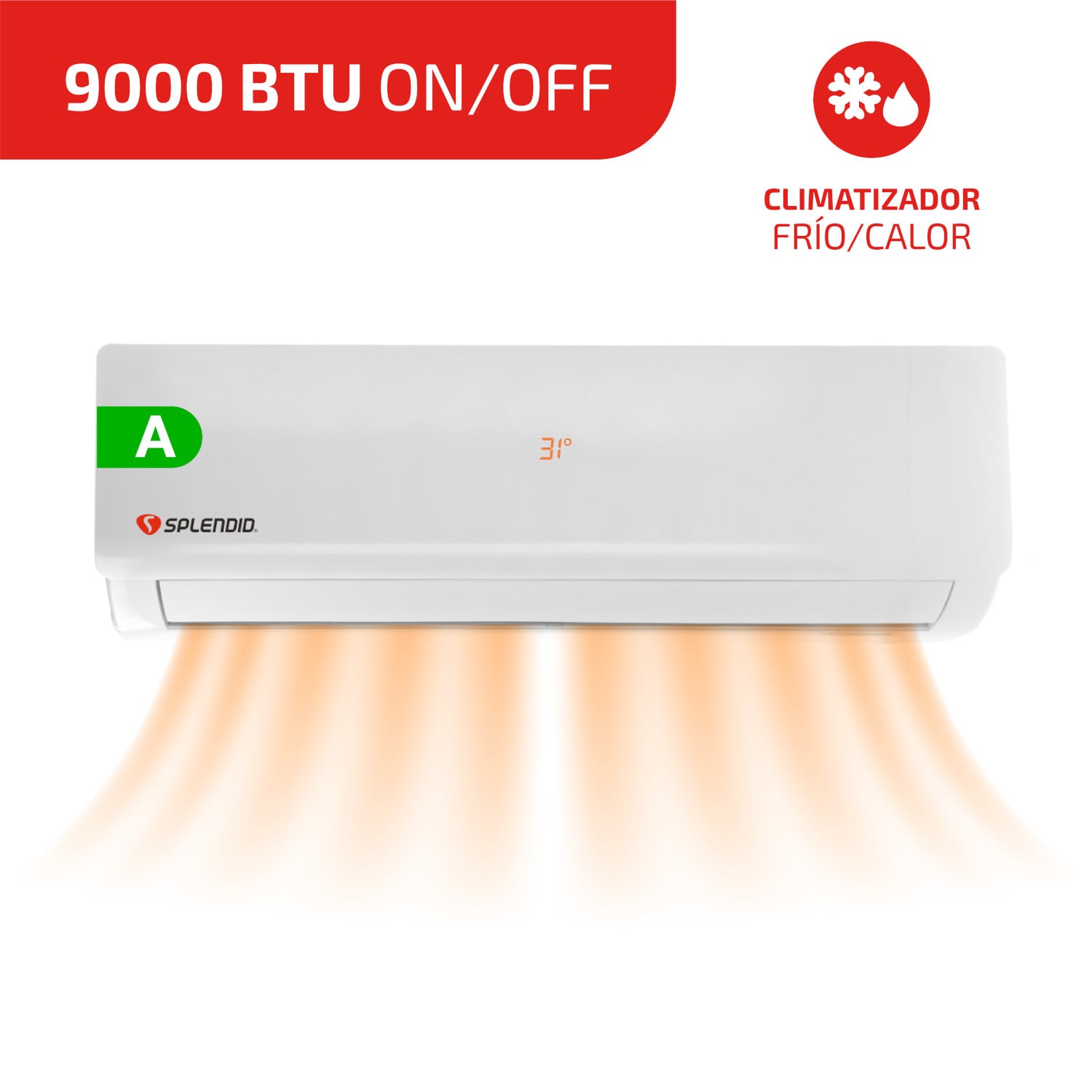 AIRE ACONDICIONADO SPLIT 9000BTU SPLENDID - 2
