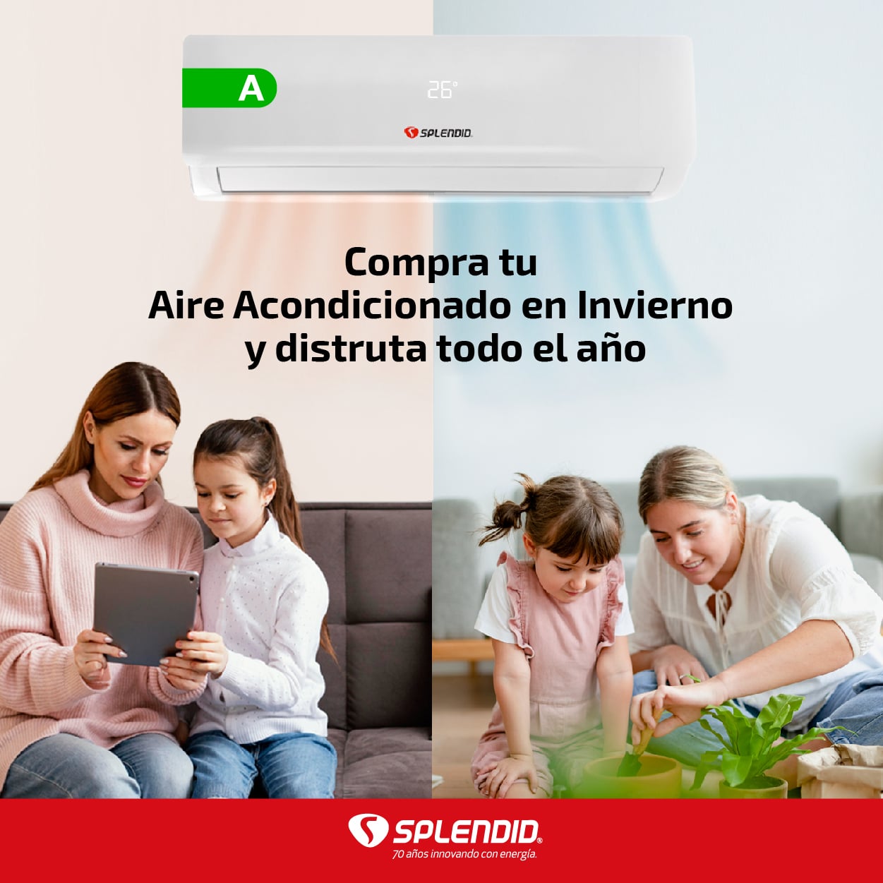 AIRE ACONDICIONADO SPLIT 9000BTU SPLENDID - 4