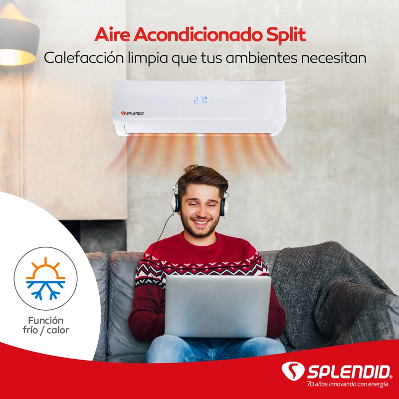 AIRE ACONDICIONADO SPLIT 9000BTU SPLENDID - 6