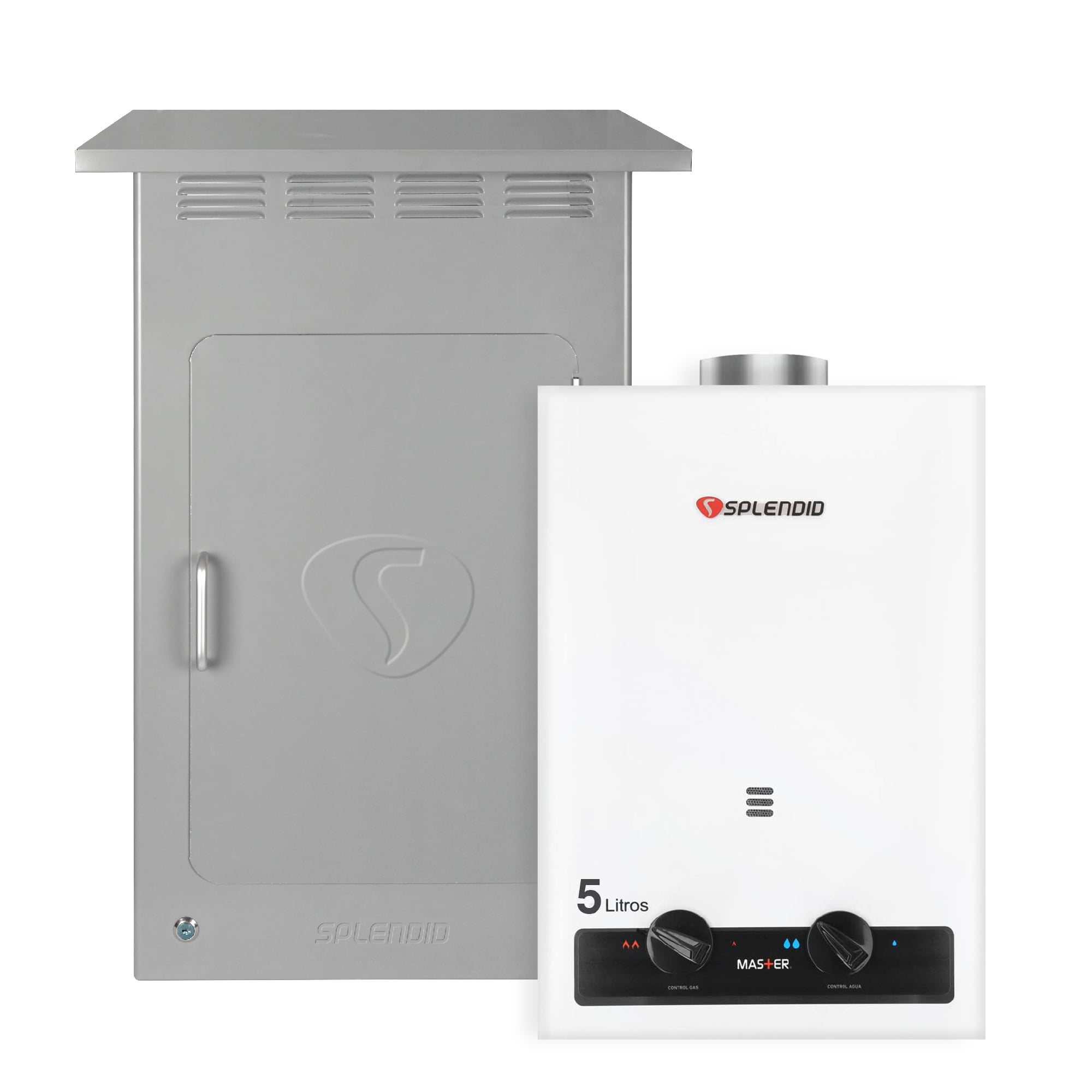 PACK CALEFONT 5L TIRO NATURAL GAS LICUADO + GABINETE - 1