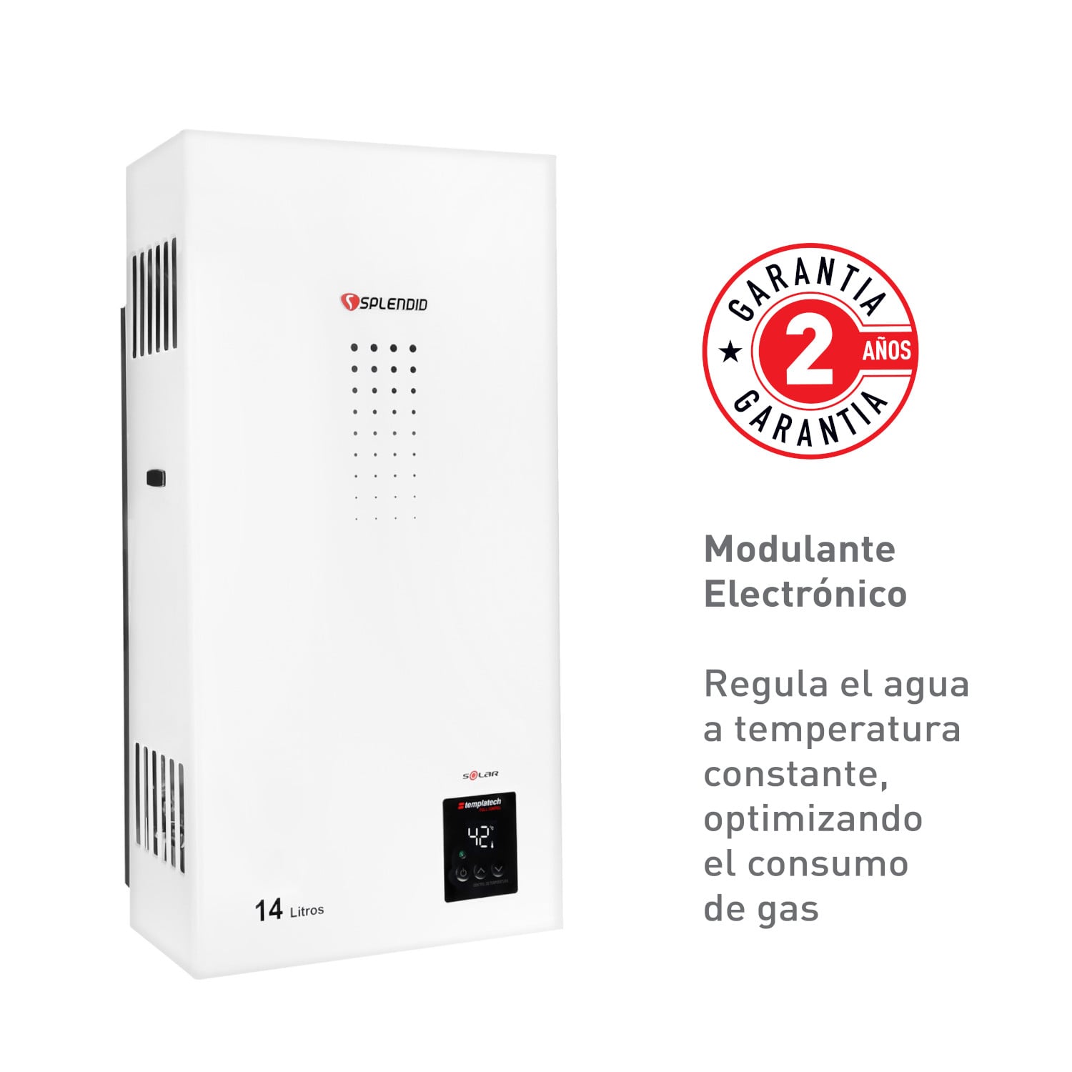 CALEFONT 14 LITROS GAS LICUADO TIRO NATURAL SPLENDID - 4