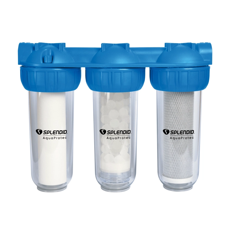 FILTRO TRIPLE DE AGUA ANTISARRO SEDIMENTOS, CLORO SPLENDID - 1