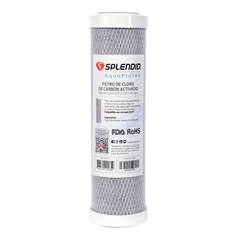 REPUESTO FILTRO CARBON ACTIVADO PARA FILTRO TRIPLE SPLENDID - 2