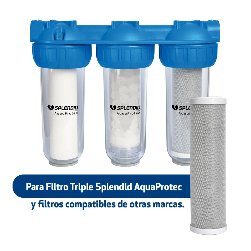 REPUESTO FILTRO CARBON ACTIVADO PARA FILTRO TRIPLE SPLENDID - 3