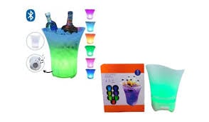 HIELERA PARLANTE BLUETOOTH CUBETERA LED RGB GRANDE 5LTS - 3