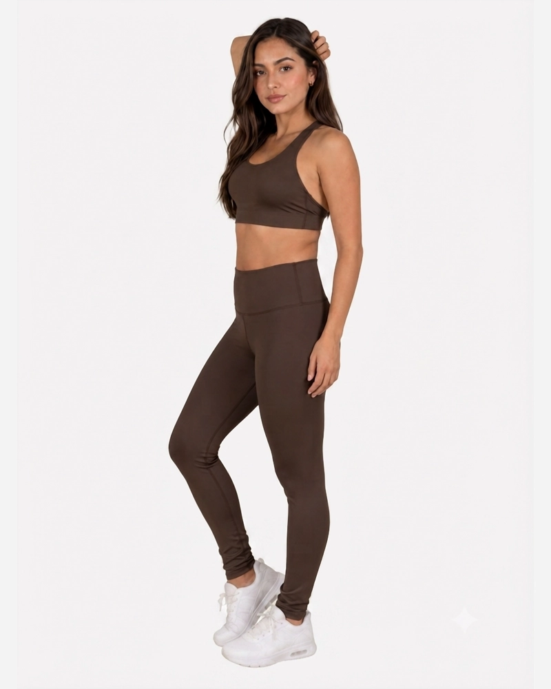 ROPA DEPORTIVA CONJUNTO MUJER SLIM CAFE PILATES YOGA GYM - 2