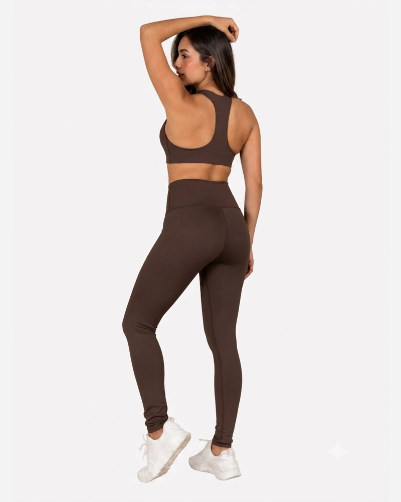 ROPA DEPORTIVA CONJUNTO MUJER SLIM CAFE PILATES YOGA GYM - 3