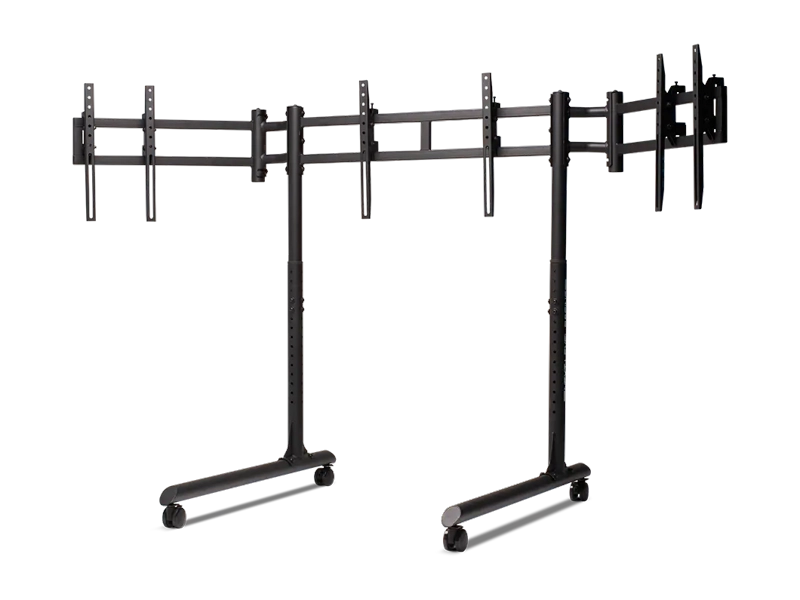 SOPORTE TV TRIPLE SIMULADOR COCKPIT ROUND TUBE - 1