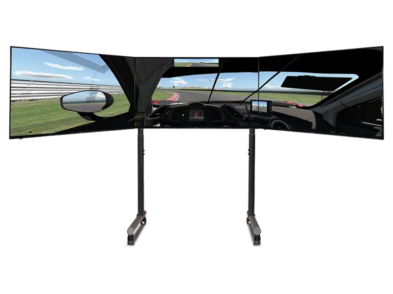 SOPORTE TV TRIPLE SIMULADOR COCKPIT ROUND TUBE - 3