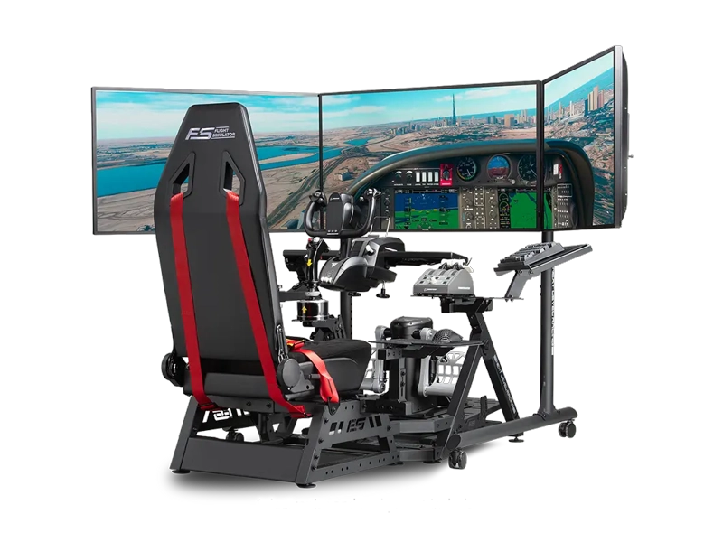 SOPORTE TV TRIPLE SIMULADOR COCKPIT ROUND TUBE - 4
